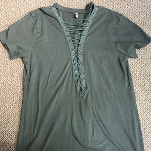 Emma & Sam Lace Up T-Shirt